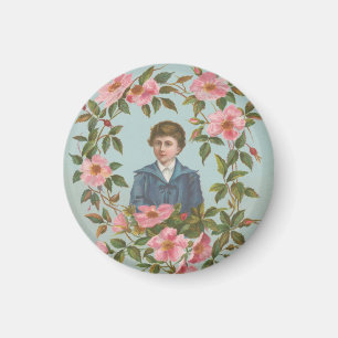 Aimant Carte de la Saint-Valentin allemande antique kitsc