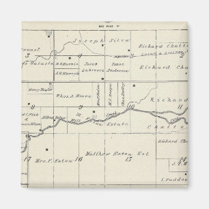 Aimant Carte de la section du comté de Tulare T19S R23E