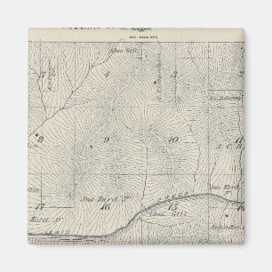 Aimant Carte de la section du comté de Tulare T20S R28E