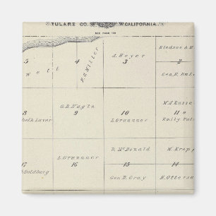 Aimant Carte de la section du comté de Tulare T23S R22E