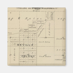 Aimant Carte de la section du comté de Tulare T24S R23E