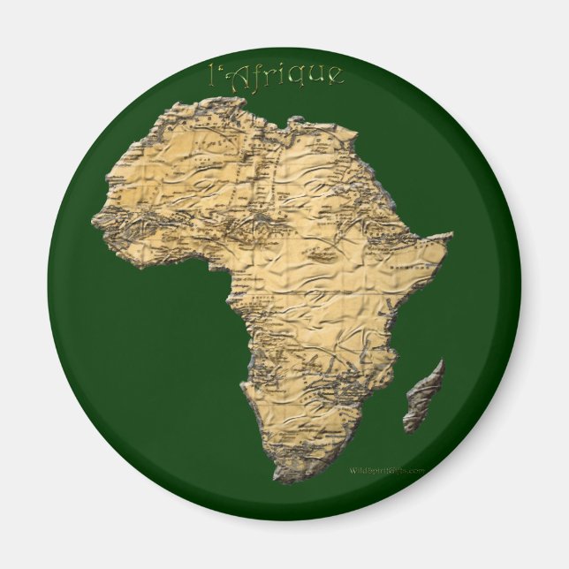 Aimant Carte de la série AFRICA (Devant)