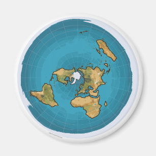 Aimant Carte de la Terre plate