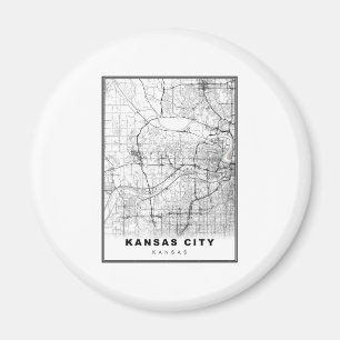 Aimant Carte de la ville de Kansas