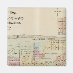 Aimant Carte de la ville de Mankato, Minnesota