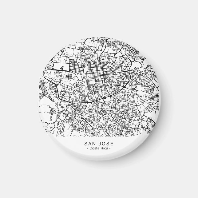 Aimant Carte de la ville SAN JOSE (Devant)