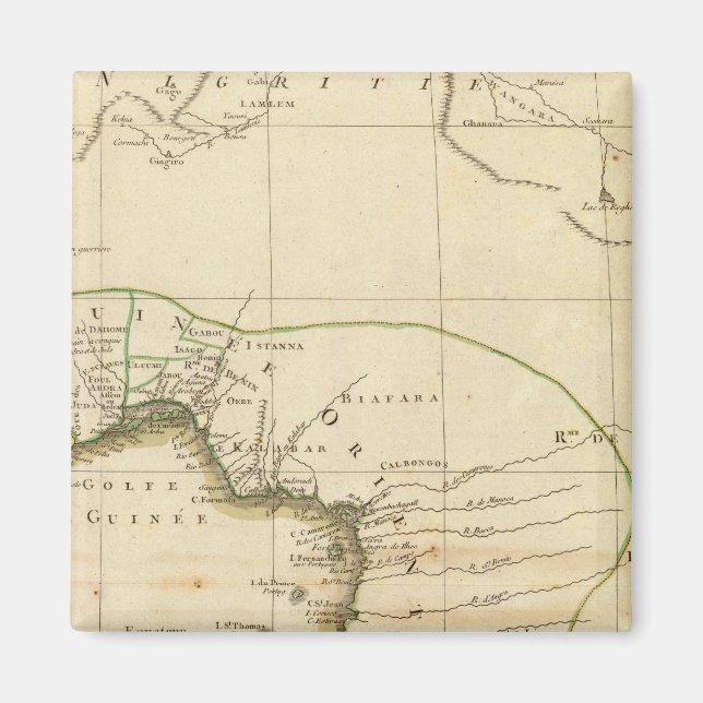 Aimant Carte de l'Afrique occidentale (Devant)