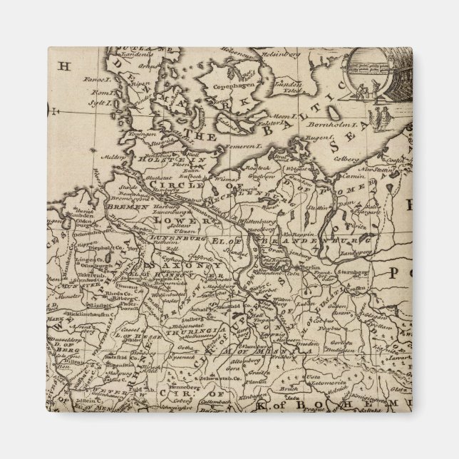 Aimant Carte de l'Allemagne (Devant)