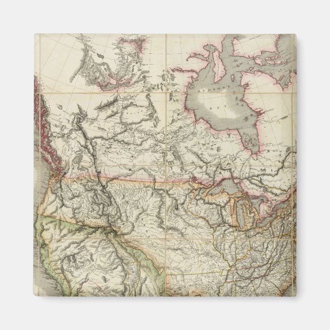 Aimant Carte de l'Amérique du Nord 4 (Devant)