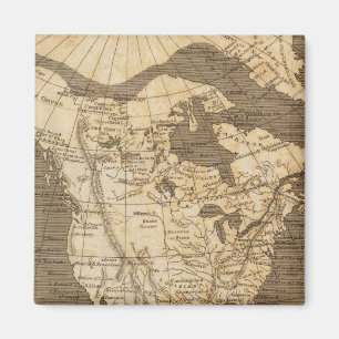 Aimant Carte de l'Amérique du Nord par Arrowsmith