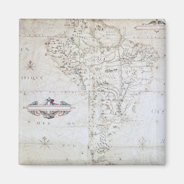 Aimant Carte de l'Amérique du Sud (Devant)