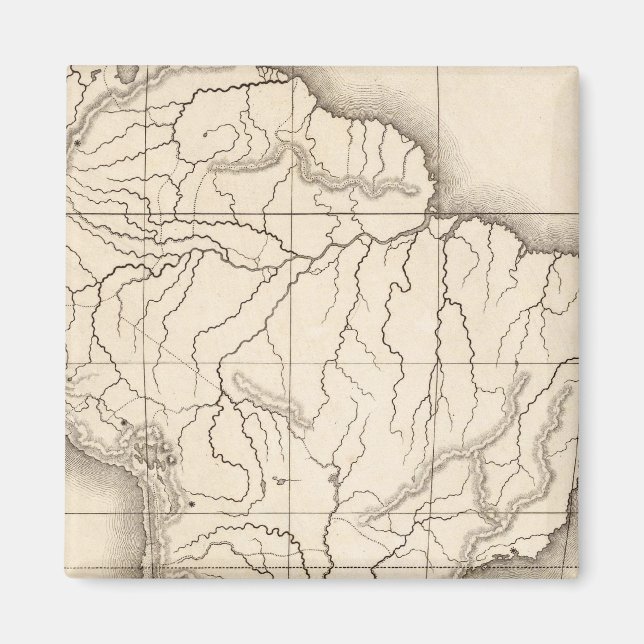 Aimant Carte de l'Amérique du Sud (Devant)