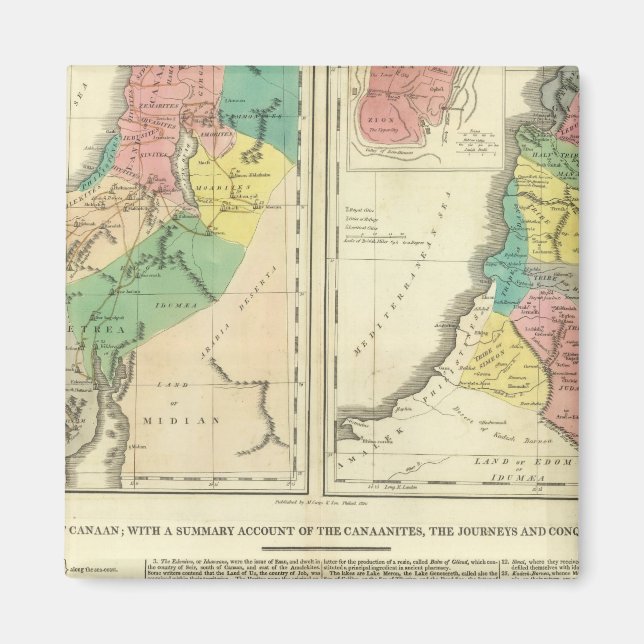 Aimant Carte de l'Atlas du Canada - Israël (Devant)