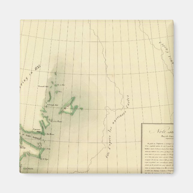 Aimant Carte de l'Atlas du Groenland (Devant)