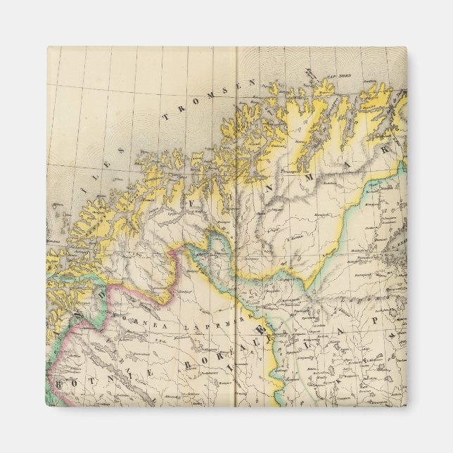 Aimant Carte de l'Atlas Suède/Norvège (Devant)