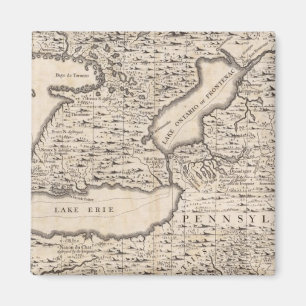 Aimant Carte de l'Empire britannique en Amérique Feuille