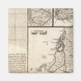 Aimant Carte de l'Empire britannique en Amérique Feuille