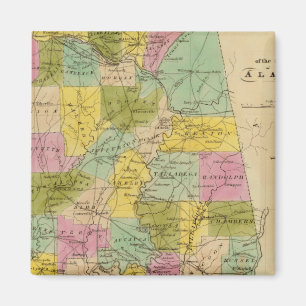 Aimant Carte de l'état de l'Alabama