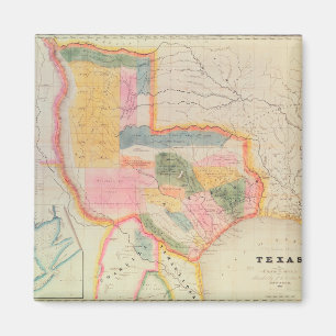 Aimant Carte de l'état du Texas 1835