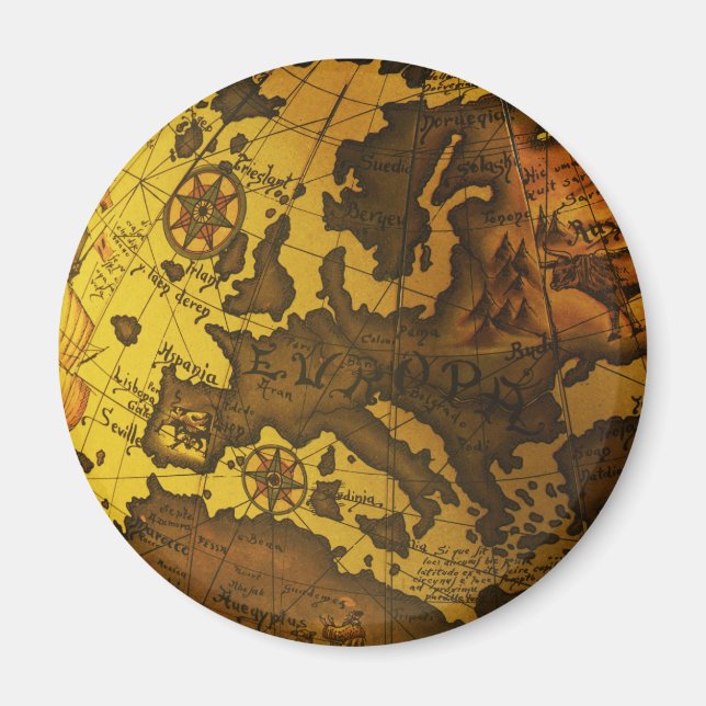 Aimant Carte de l'Europe (Devant)