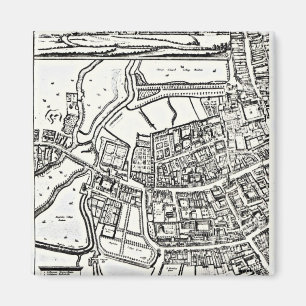 Aimant Carte de Loggan d'Oxford, Eastern Sheet
