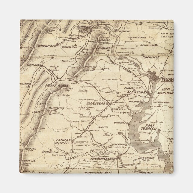 Aimant Carte de marquage du télégramme de guerre (Devant)