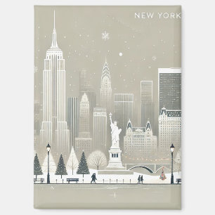 Aimant Carte de Noël avec la statue de la Liberté embléma
