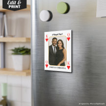 Carte de Poker Personnalisé Magnet, Royal Pair Cou