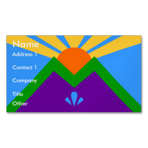 Aimant carte de visite avec Drapeau de Manitou Spr