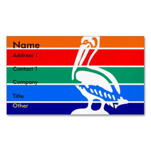 Aimant carte de visite avec drapeau de Saint-Péter