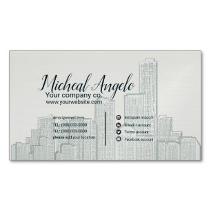 Aimant carte de visite d'architecture