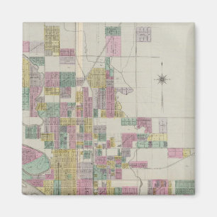 Aimant Carte de Wichita, Kansas