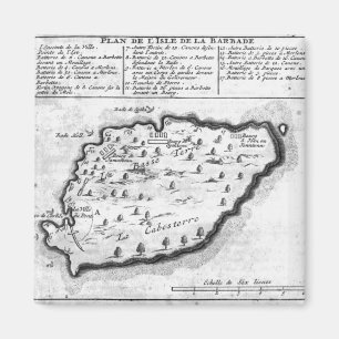 Aimant Carte des Barbade