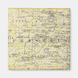 Aimant Carte des comtés de Franklin et Williamson