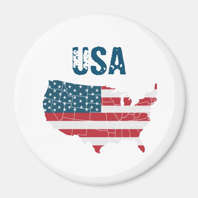 Aimant Carte des États-Unis (Devant)
