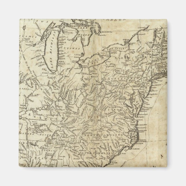 Aimant Carte des États-Unis d'Amérique (Devant)