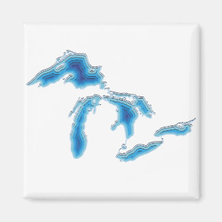 Aimant Carte des Grands Lacs