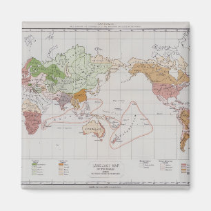 Aimant Carte des langues du monde