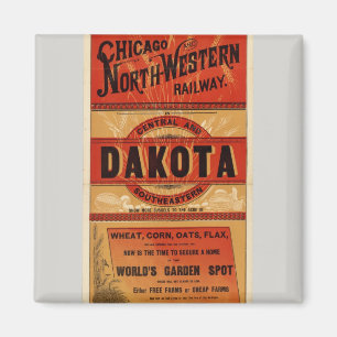 Aimant Carte des lignes de Chicago et de Northwestern