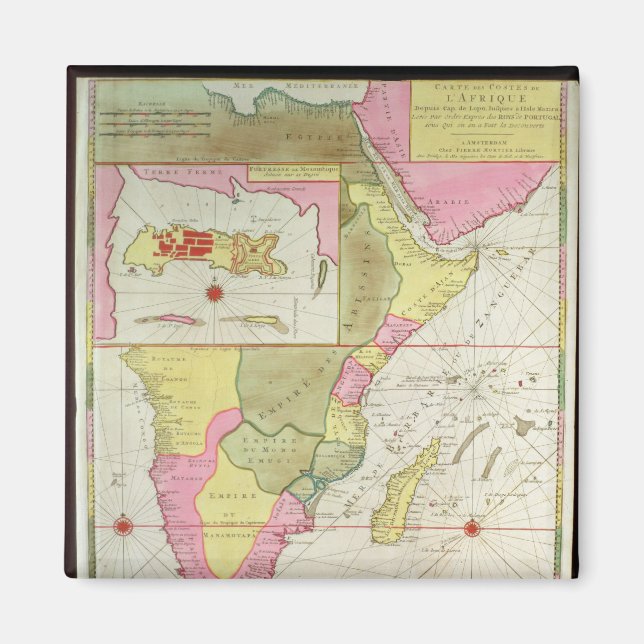 Aimant Carte des pays d'Afrique (Devant)