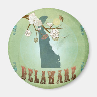 Aimant Carte d'État du Delaware - Vert