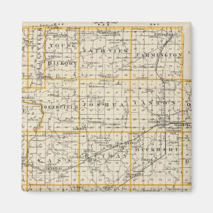 Aimant Carte du comté de Fulton et de Lewistown