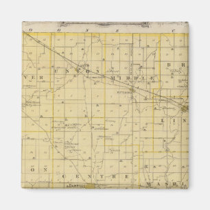 Aimant Carte du comté de Hendricks