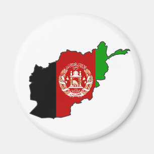 Aimant Carte du drapeau afghan