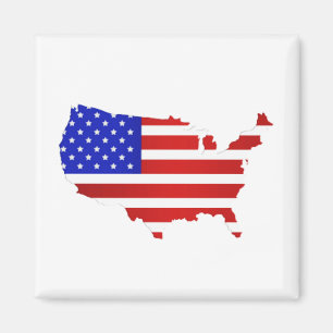 Aimant Carte du drapeau américain des États-Unis d'Amériq