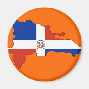 Aimant Carte du drapeau de la République Dominicaine