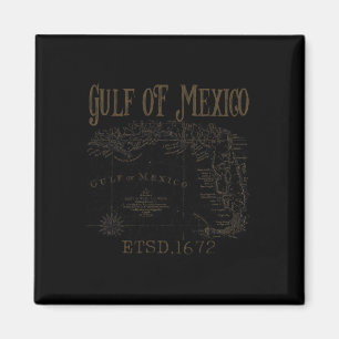 Aimant Carte Du Drapeau Du Golfe Des États-Unis D'Amériqu