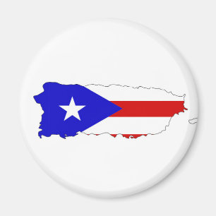 Aimant Carte du drapeau du pays de Porto Rico