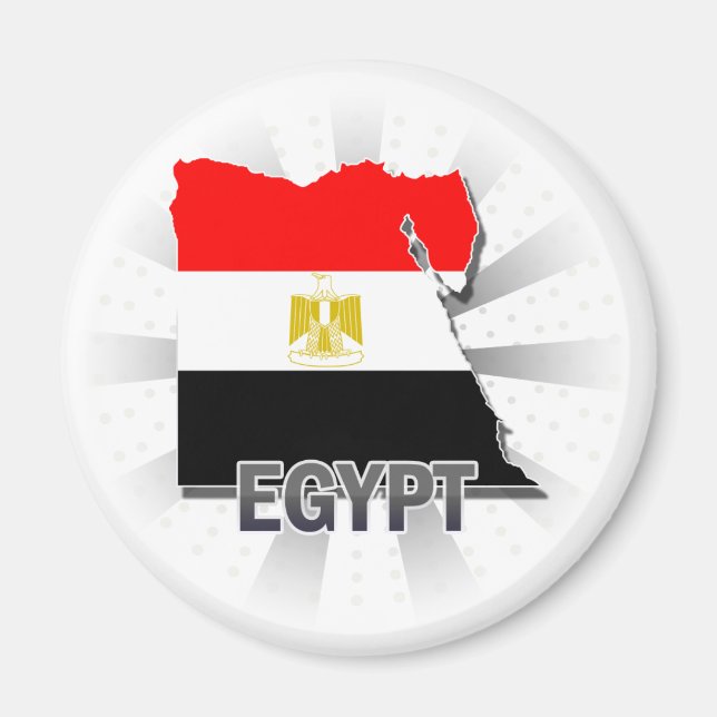 Aimant Carte du drapeau égyptien 2.0 (Devant)