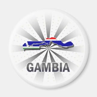 Aimant Carte du drapeau gambien 2.0